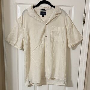 Lucky Brand Men's Cream Button Down Shirt